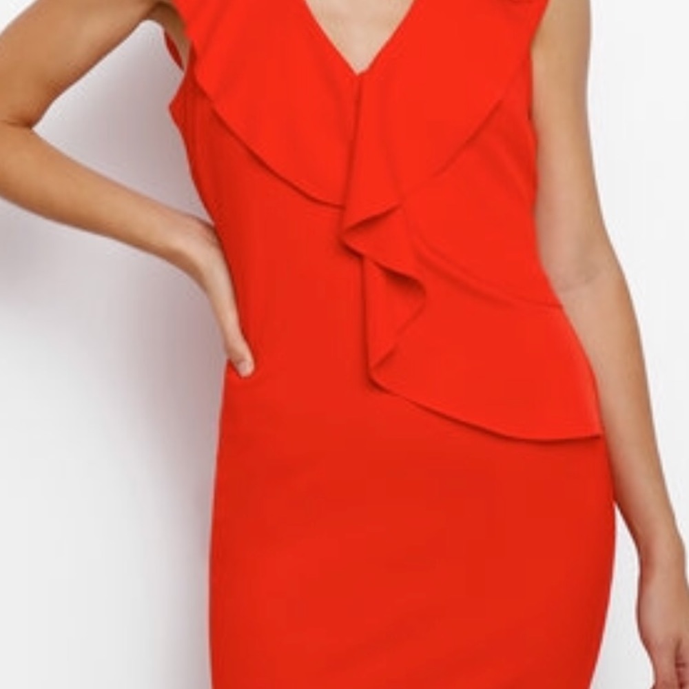 Alexia Admor Sleeveless Ruffle Bodycon Dress